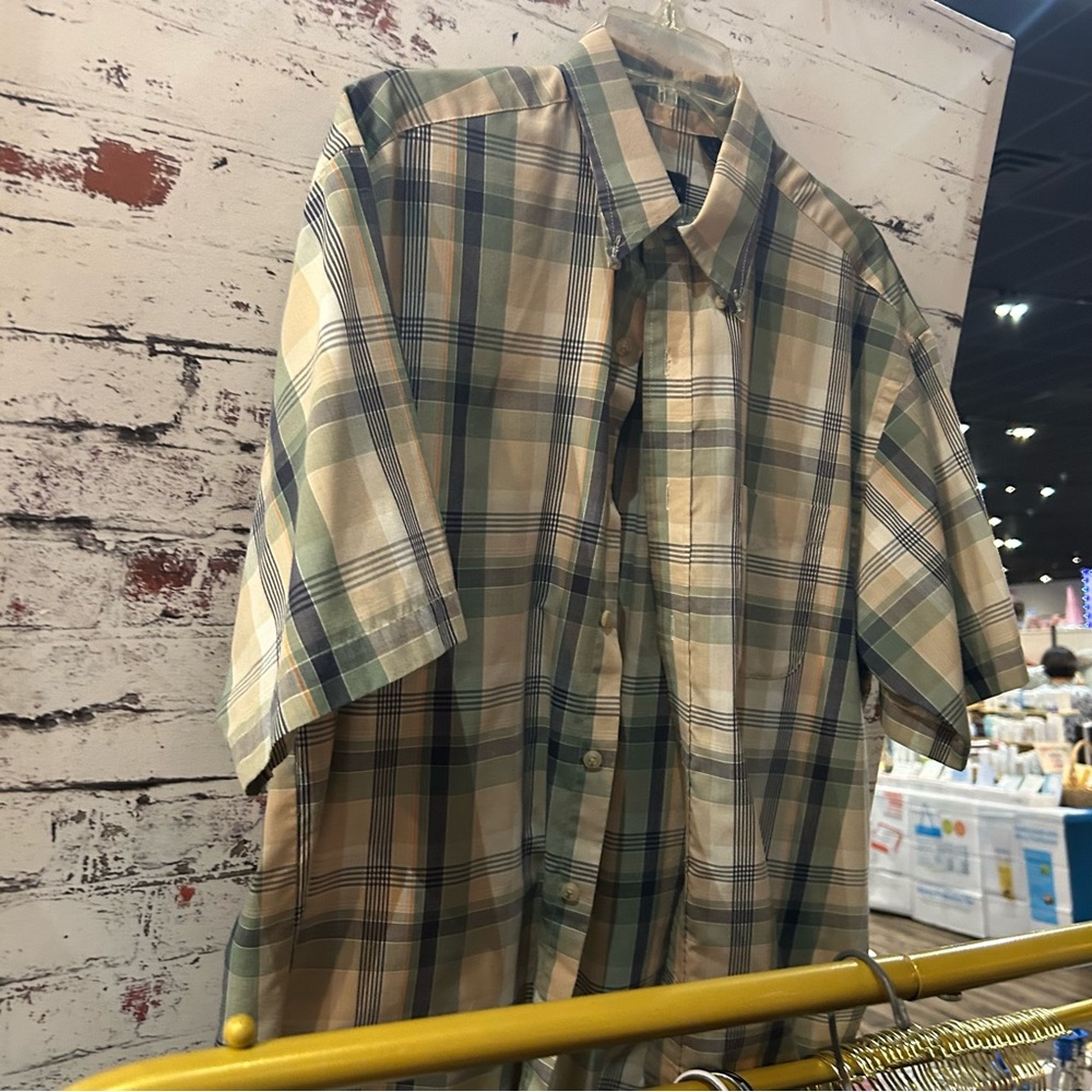 Men's Plaid Short Sleeve 2 Shirts